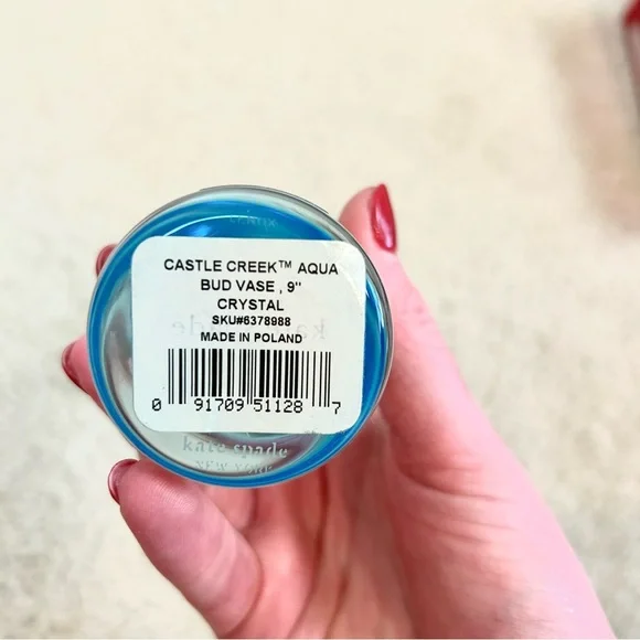 Kate Spade Castle Creek Aqua Bud Vase - Picture 6 of 11